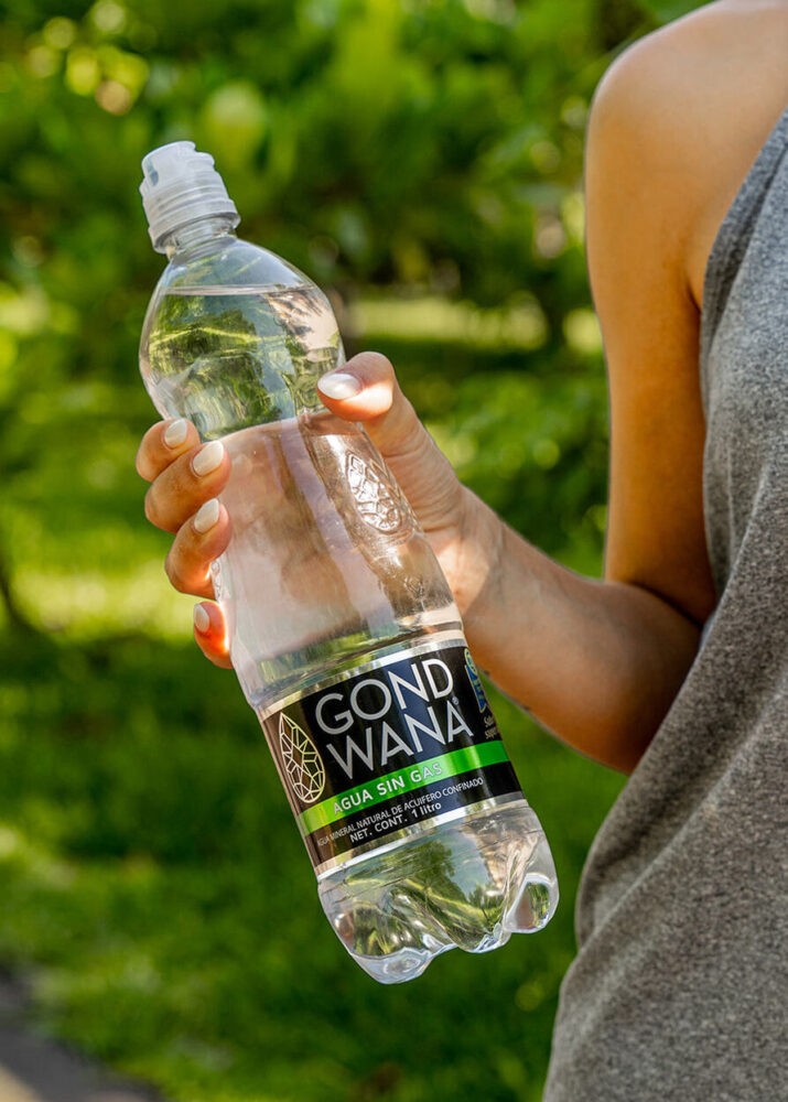Botella PET Agua Gond Wana con Pico Sport de 1 Litro sin Gas